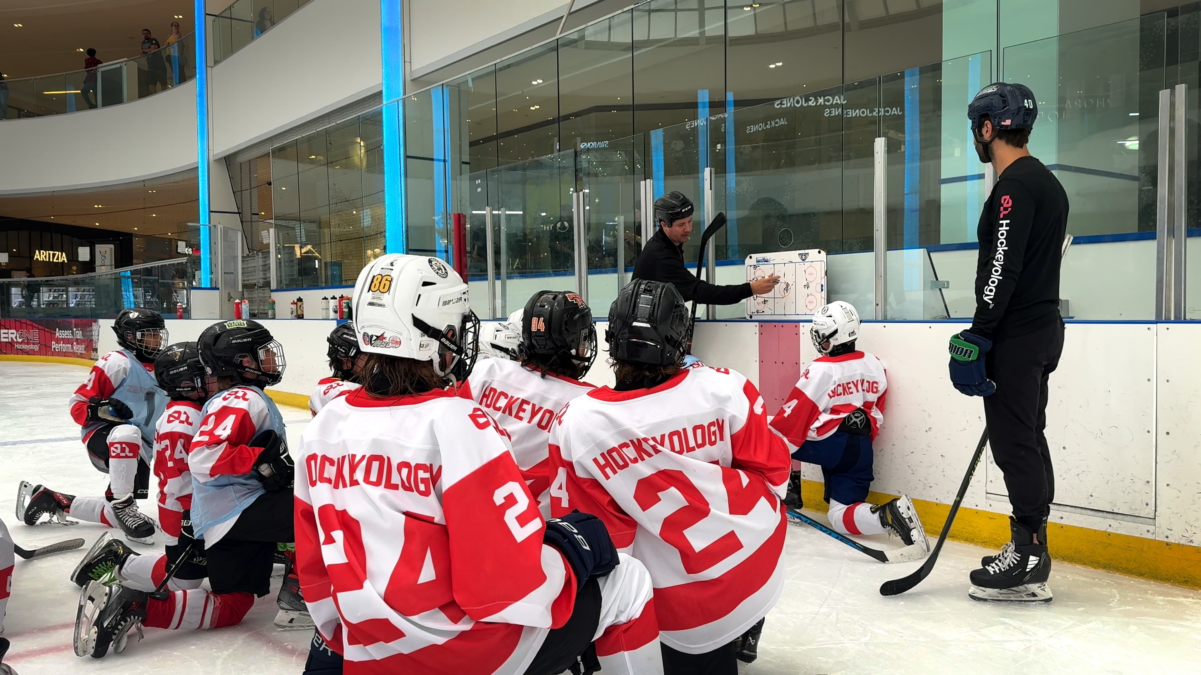 Hockeyology athletes on ice