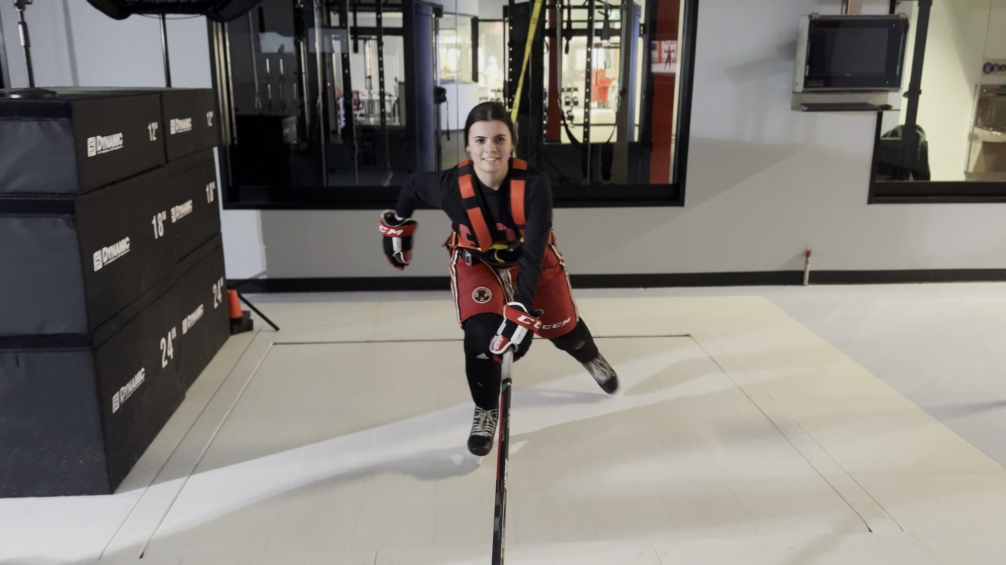 Hockey IQ Camp video review session at Hockeyology Performance Lab