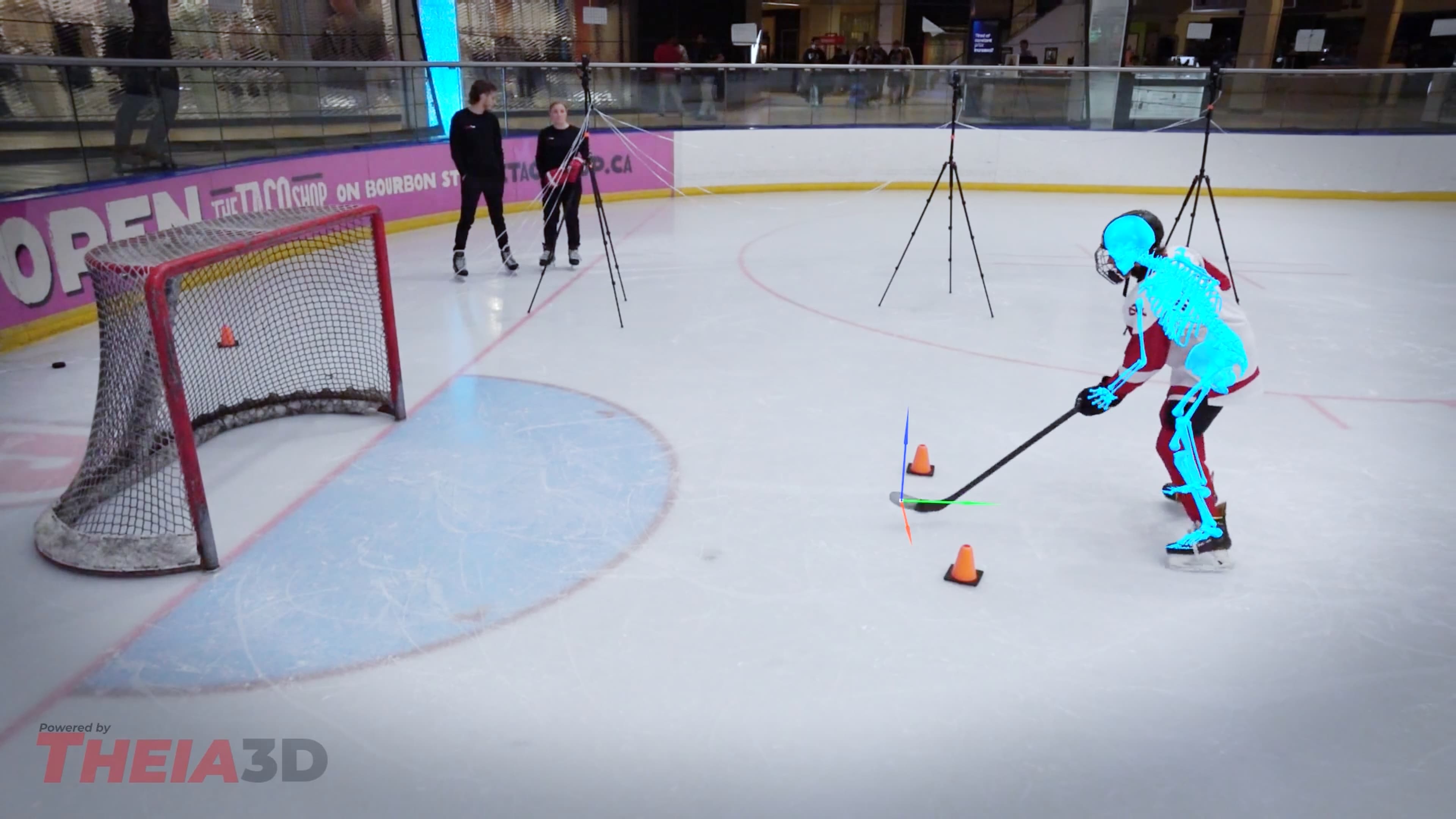 Small-area game in progress at Hockeyology rink
