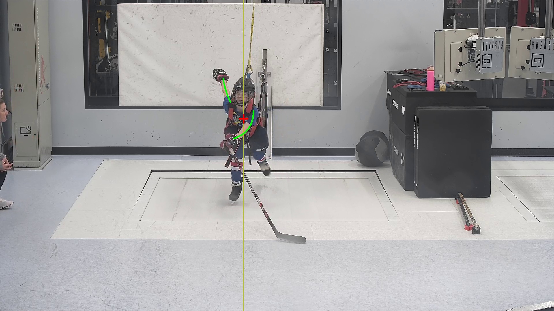 Arm path and upper-body posture through the skating stride