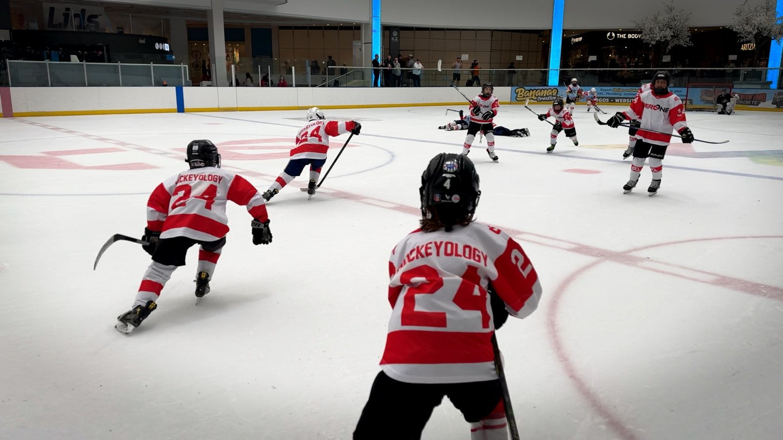 Older athletes training at the Hockeyology Ice Palace
