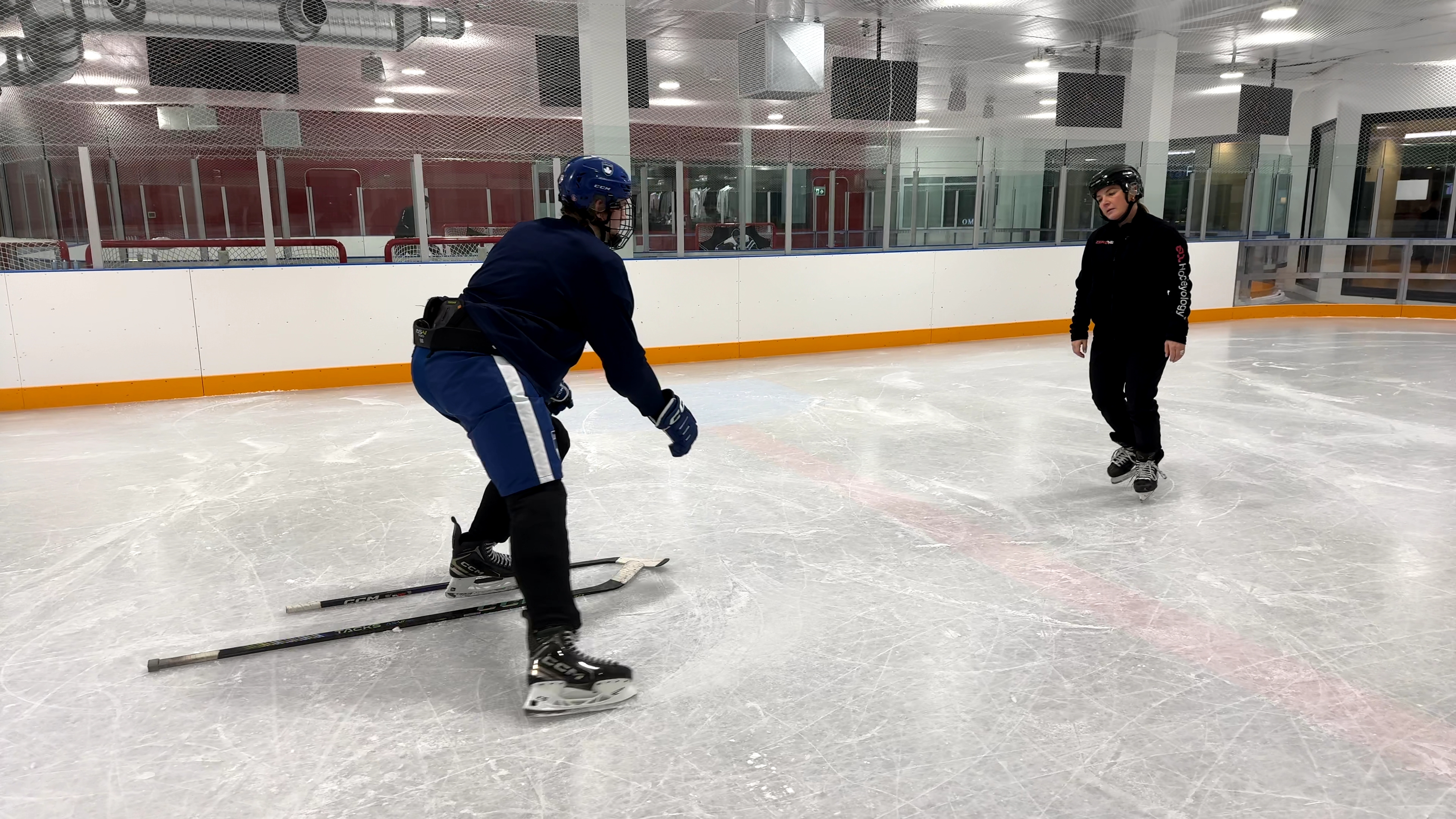 Skating development on the ice at Hockeyology