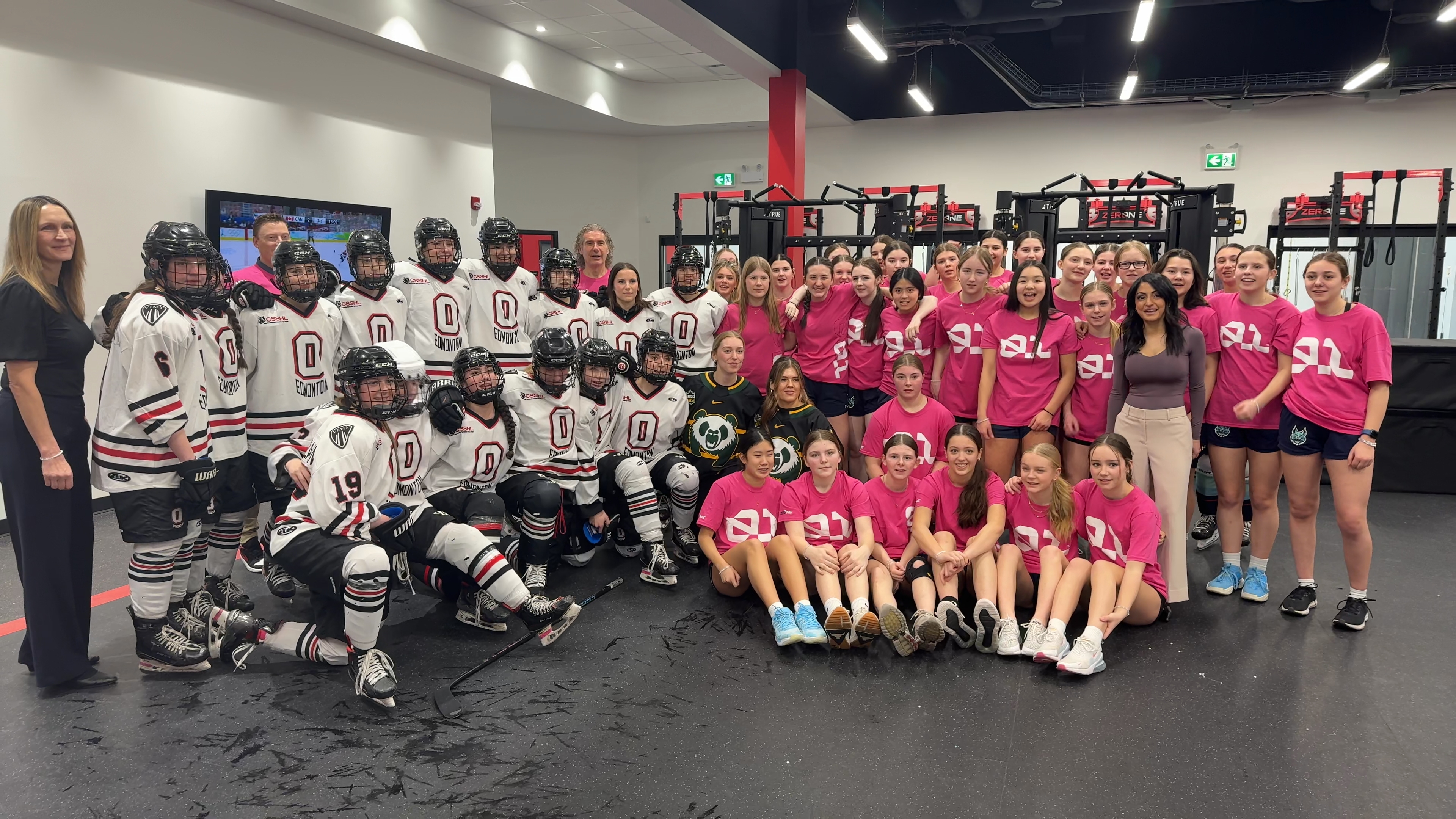 ZerOne female athletes at the West Edmonton Mall training centre