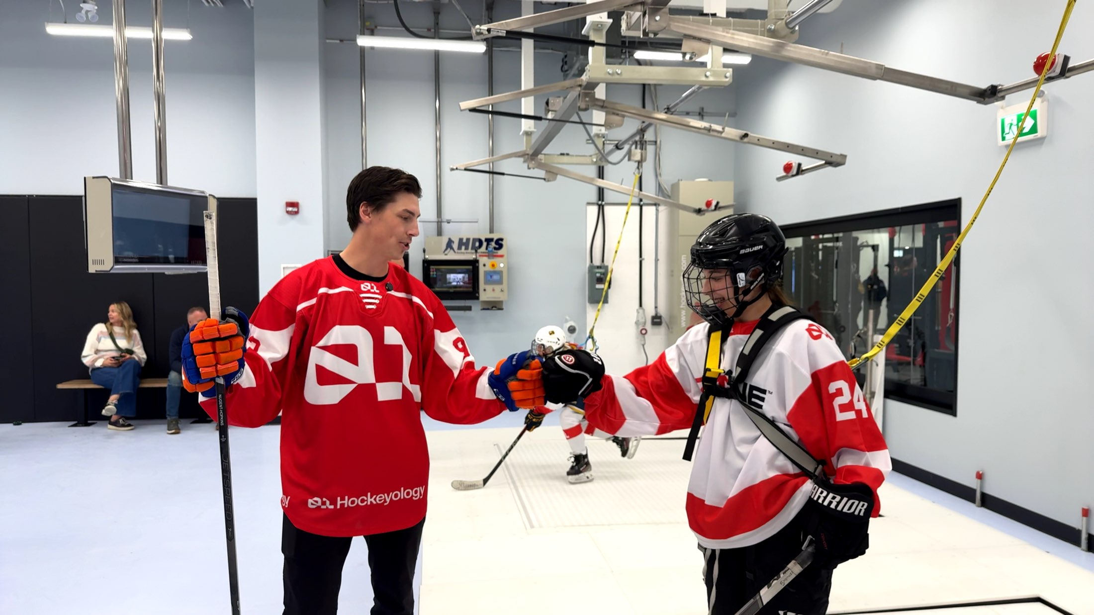Hockeyology members training at West Edmonton Mall